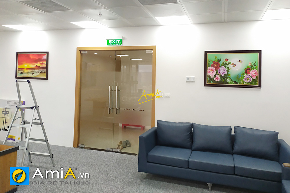 Hình ảnh Tranh trang trí đẹp văn phòng khu vực lễ tân công ty mã AmiA 1609