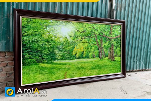 Hình ảnh Tranh treo tường phong cảnh sơn dầu rừng cây AmiA TSD 591