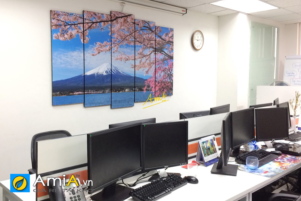 Hình ảnh Tranh treo tường phòng giám đốc Nhật Bản đẹp núi Phú Sĩ AmiA 1429