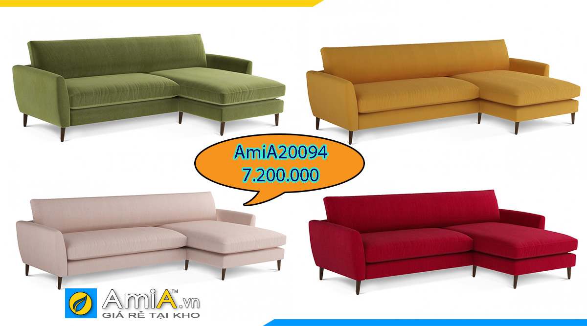 Bộ ghế sofa góc vải nỉ giá rẻ bình dân với nhiều màu sắc khác nhau