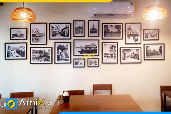 Hình ảnh Bộ tranh trang trí tường quán cafe đẹp ghép bộ nhiều tấm