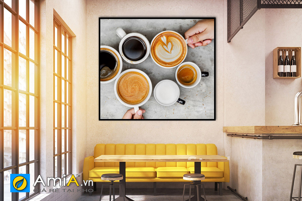 Hình ảnh Mẫu tranh cafe nghệ thuật đặt làm theo yêu cầu riêng mã CF31
