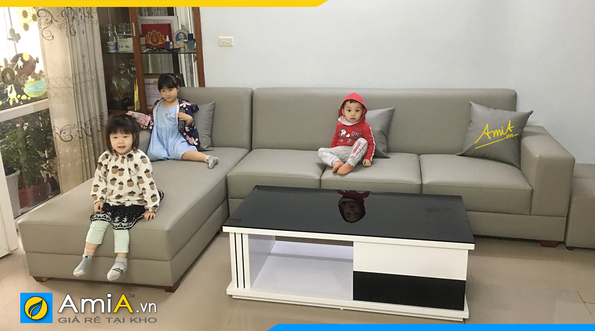 Khách hàng ở Long Biên đặt làm sofa góc theo yêu cầu tại AmiA- hình ảnh thực tế