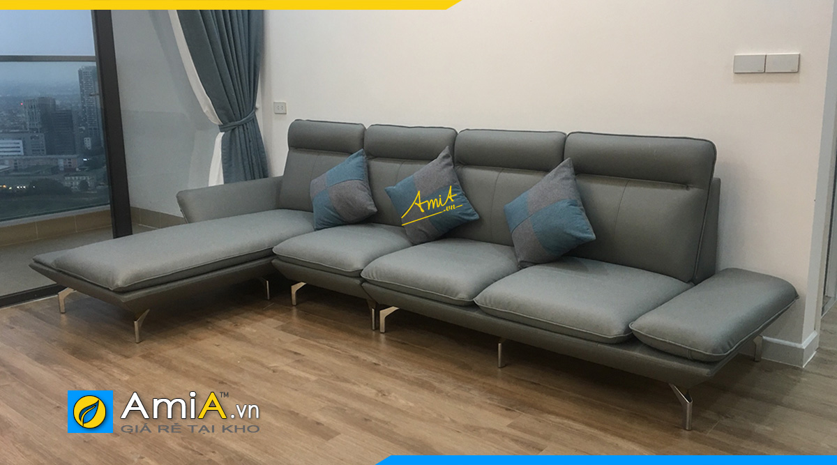 Mẫu ghế sofa góc đẹp hiện đại phong cách Bắc Âu kê phòng khách
