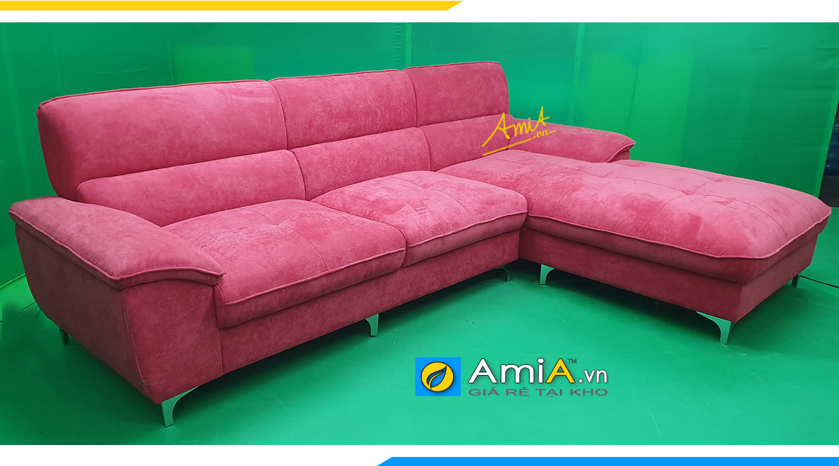 Mẫu ghế sofa góc cho mệnh Hỏa với màu hồng bản mệnh