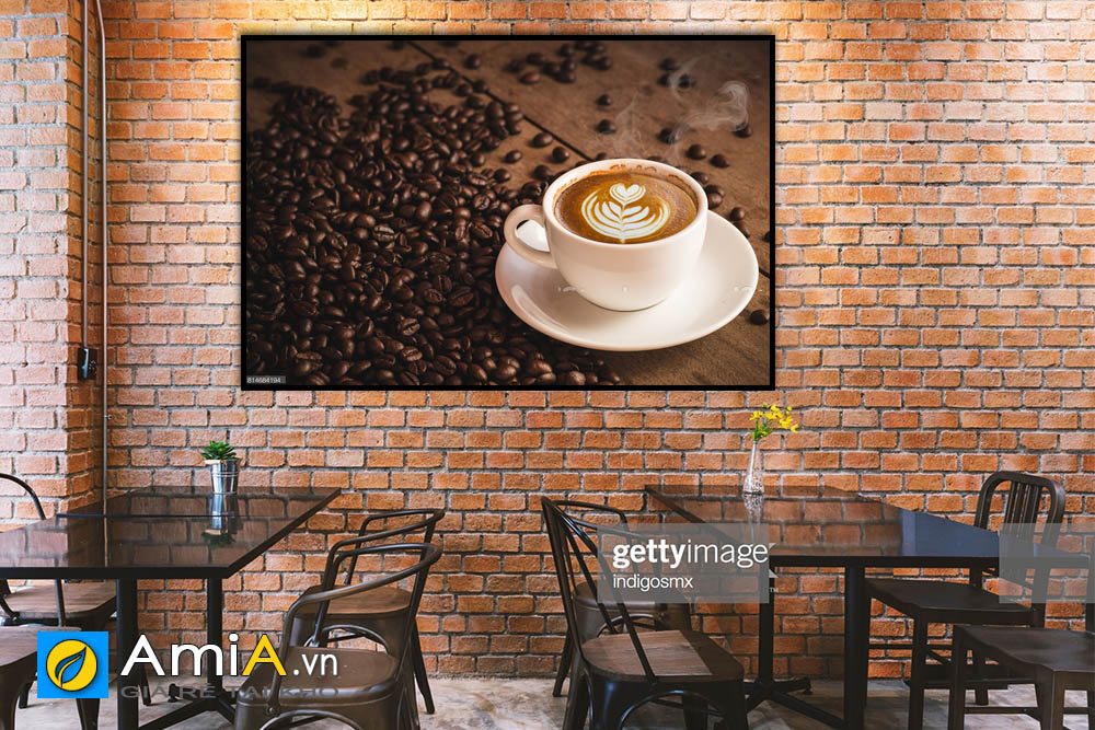 Hình ảnh Tranh cafe nghệ thuật trang trí tường đẹp hiện đại mã CF25