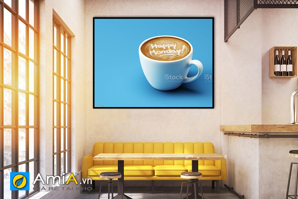 Hình ảnh Tranh chữ treo tường quán cafe đẹp hiện đại