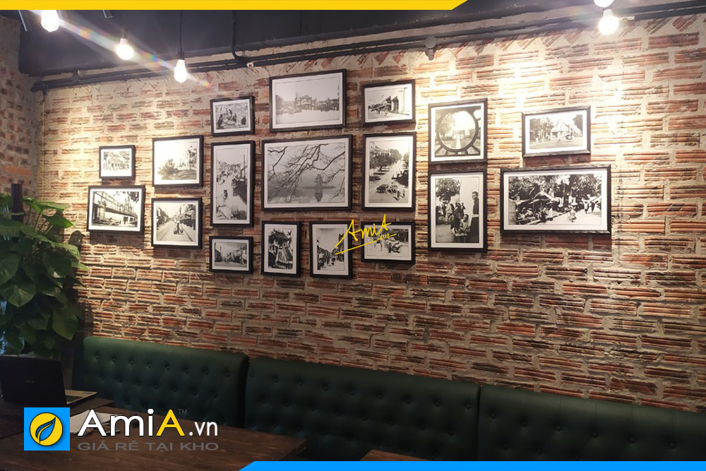 Hình ảnh Tranh đen trắng treo tường đẹp quán cafe hiện đại sang trọng