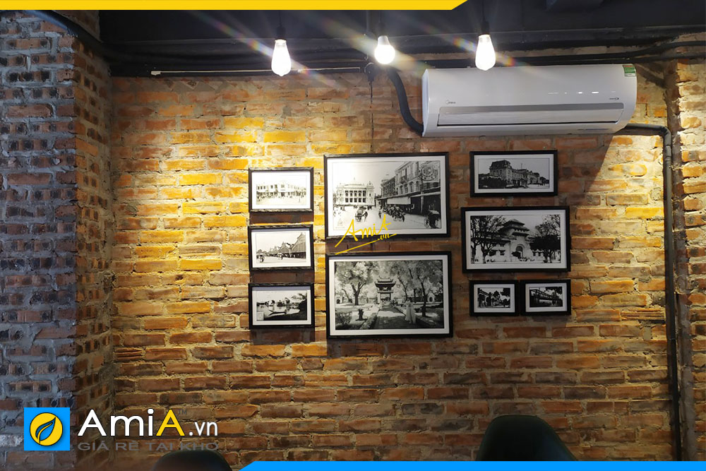 Hình ảnh Tranh đen trắng treo tường trang trí quán cafe