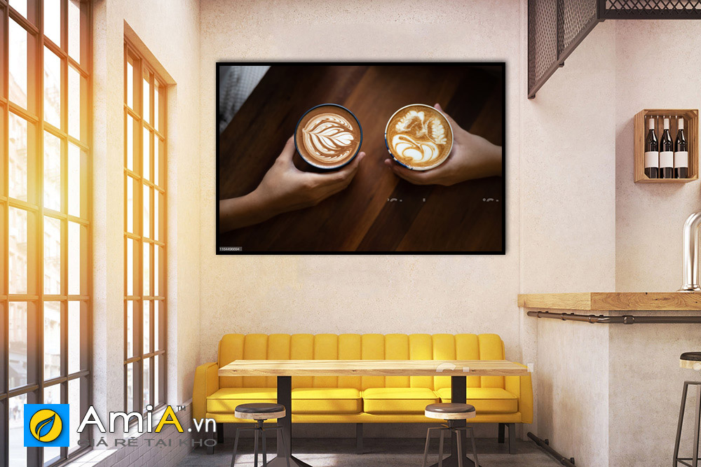 Hình ảnh Tranh trang trí tường cho quán cafe đẹp hiện đại mã CF26
