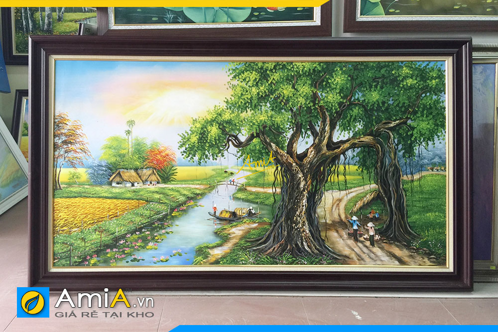 Một bức tranh treo tường với chủ đề làng quê Việt Nam sẽ trang trí cho phòng khách của bạn một cách hoàn hảo. Chọn tranh AmiA TSD 377 để tạo nên không gian kết hợp giữa văn hoá và thiên nhiên của miền quê. Bức tranh đầy màu sắc và tinh tế này đem đến cho bạn một trải nghiệm nghệ thuật đích thực.