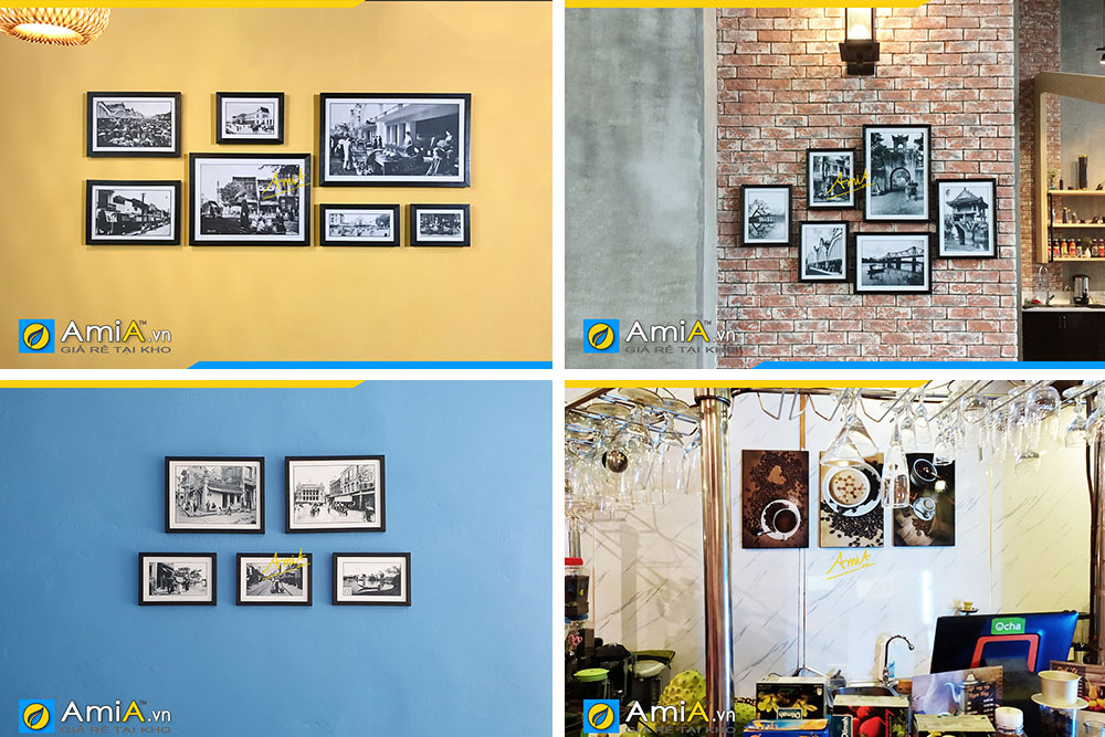 Hình ảnh Các mẫu tranh phù hợp với các tone màu tường phổ biến của quán cafe