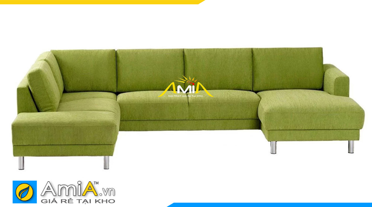 sofa góc đẹp màu xanh lá