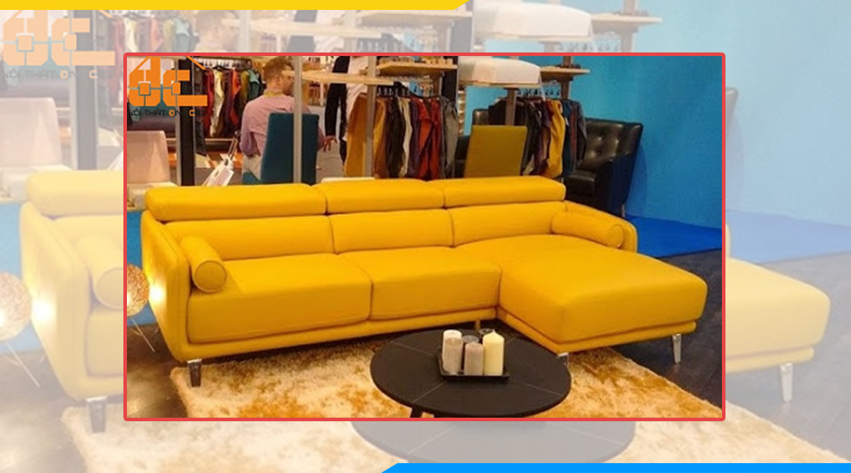 Mẫu ghế sofa màu vàng đẹp