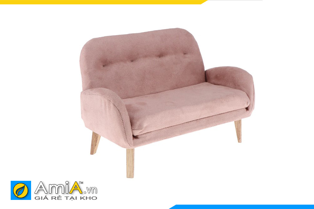 hình ảnh ghế sofa văng nỉ hồng 1m2 nhỏ gọn kê đâu cũng đẹp