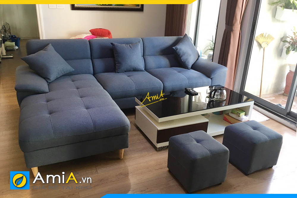 sofa góc nỉ đẹp giá rẻ AmiA336