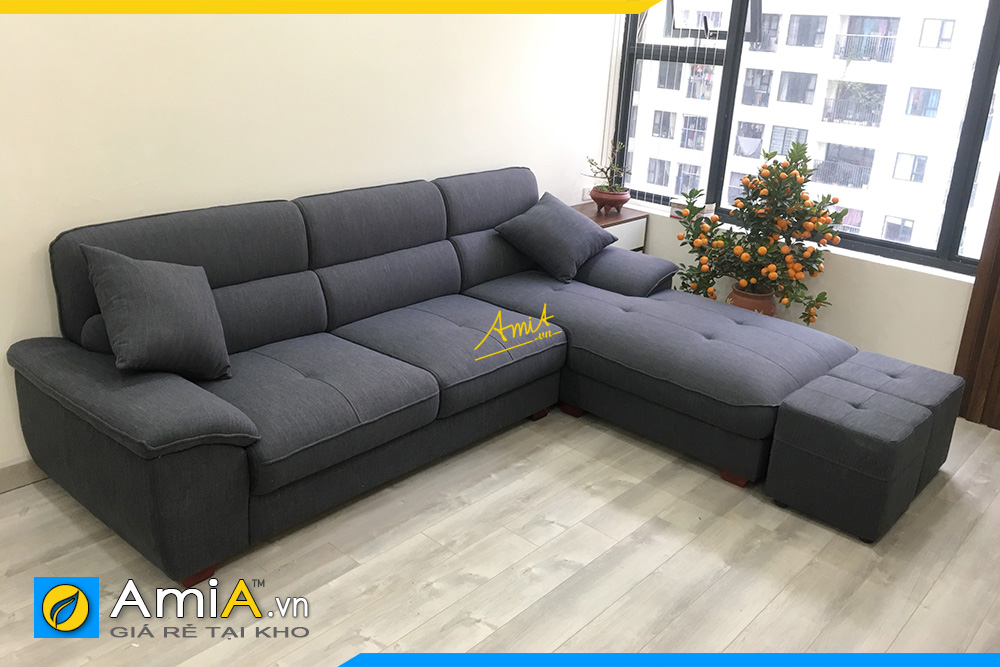 sofa góc nỉ đẹp giá rẻ AmiA336