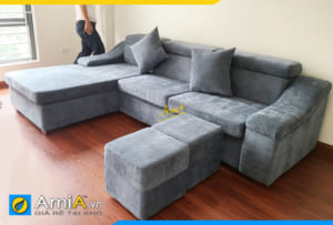 ghế sofa góc nỉ vải đẹp giá rẻ AmiA206