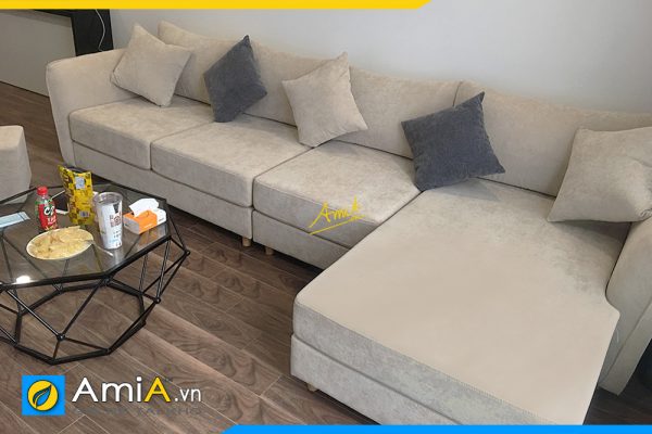 Sofa góc nỉ đẹp AmiA330