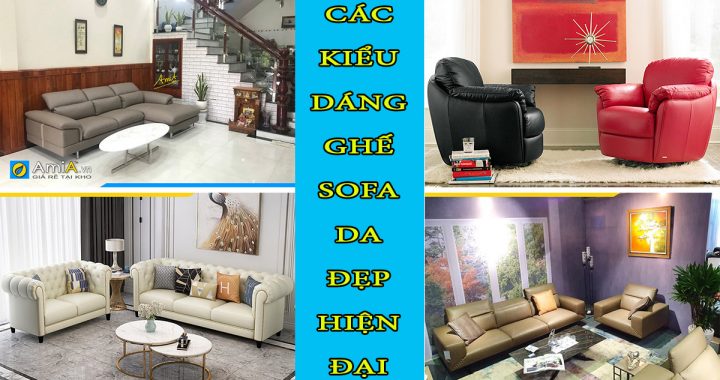 Các kiểu dáng ghế sofa da đẹp hiện đại nhất hiện nay