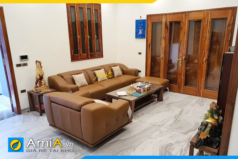 Bộ bàn ghế sofa da đẹp phòng khách