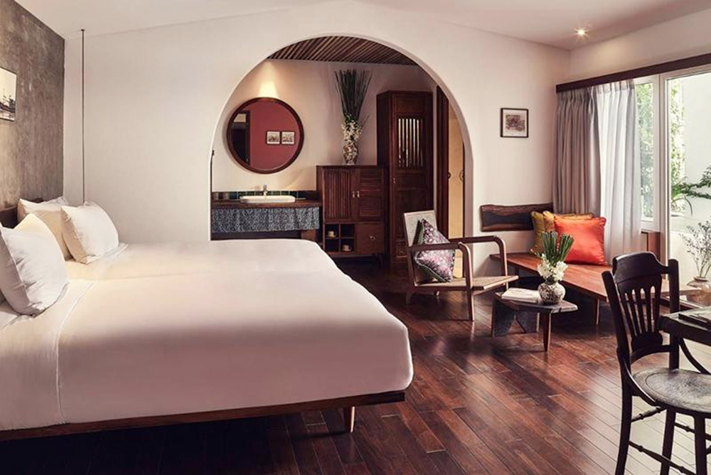 Hình ảnh Không gian phòng ngủ khách sạn phong cách Indochine