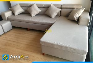 Ghế sofa bọc nỉ góc chữ L giá rẻ AmiA041