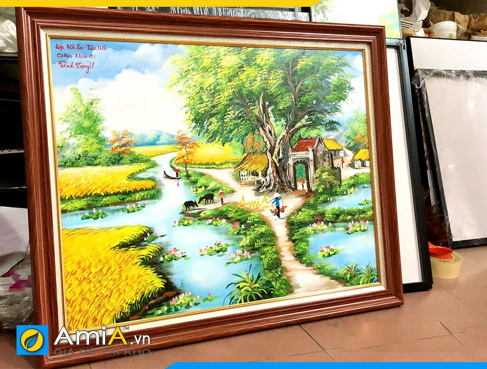 Hình ảnh Tranh vẽ sơn dầu mừng thầy cô ngày Nhà giáo Việt Nam 20-11