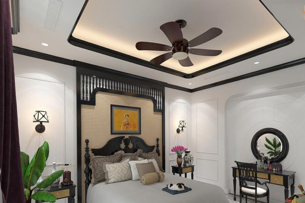 Hình ảnh Tranh treo phòng ngủ khách sạn phong cách Indochine