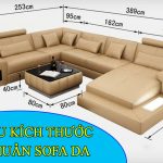 Kích thước tiêu chuẩn ghế sofa da