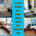 Ghế sofa da cho chung cư hiện đại