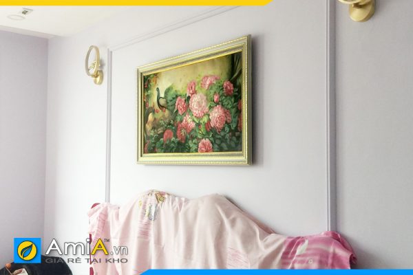 Hình ảnh Bức tranh phu thê viên mãn treo tường phòng ngủ đẹp AmiA CC14
