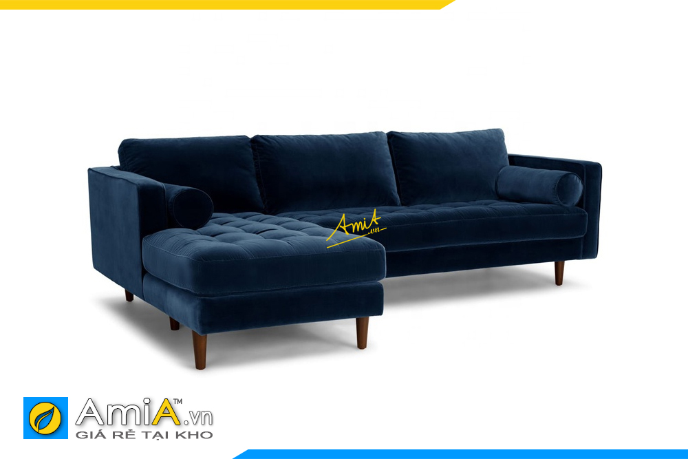 sofa phong khach mau xanh duong