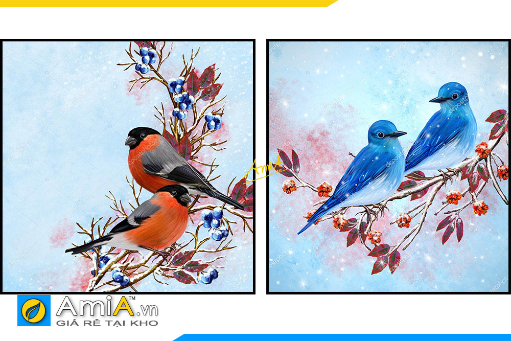 Tranh đôi chim uyên ương là tác phẩm nghệ thuật ấn tượng với màu sắc tươi sáng, tạo nên hình ảnh đầy tình yêu với đôi chim uyên ương. Bức tranh sẽ đem đến cho bạn một trải nghiệm thú vị và cảm giác thư giãn khi ngắm nhìn chúng. Hãy khám phá nó ngay bây giờ!