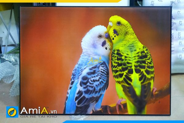 Hình ảnh Tranh phòng ngủ đẹp đôi chim chụm đầu tình yêu AmiA DCHIM110