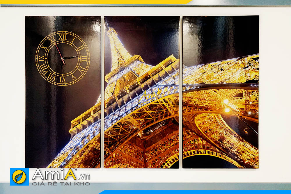 Hình ảnh Tranh tháp Eiffel về đêm trang trí phòng ngủ AmiA 1011