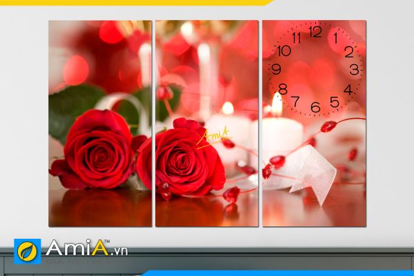 Hình ảnh Tranh treo tường hoa hồng cho phòng ngủ AmiA 201