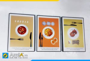 Hình ảnh Bộ tranh canvas món ăn ngon treo tường bàn ăn phòng ăn đẹp AmiA PA27