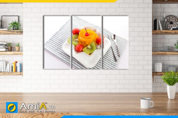 Hình ảnh Bộ tranh hình ảnh hoa quả trái cây trang trí tường phòng ăn AmiA DU07