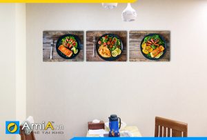 Hình ảnh Bộ tranh món ăn trang trí tường phòng ăn nhà bếp đẹp AmiA DA02
