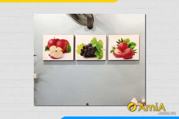 Hình ảnh Bộ tranh trái cây hoa quả treo tường bàn ăn AmiA 635