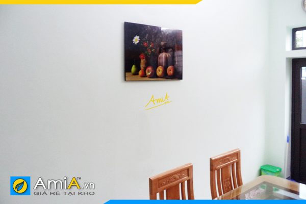 Hình ảnh Bức tranh bình và quả đẹp sang trọng cho phòng ăn bàn ăn AmiA 628