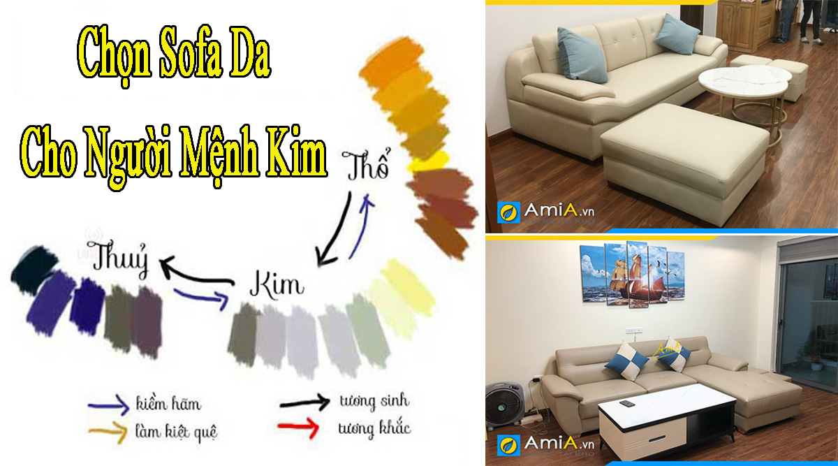 Chọn ghế sofa da cho mệnh Kim theo phong thủy