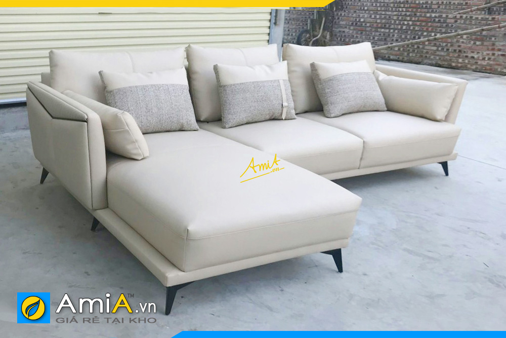 Ghế sofa da tay vịn mỏng hiện đại AmiA260