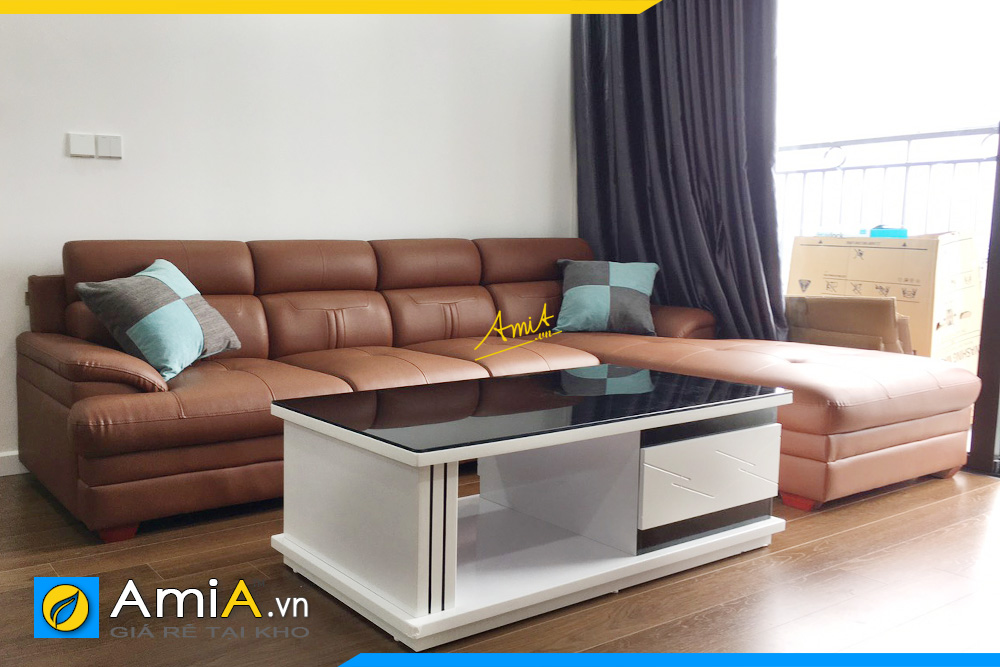 Ghế sofa da kích thước lớn kê phòng khách rộng AmiA360