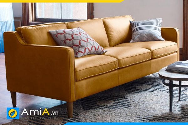 Ghế sofa da văng đẹp đơn giản AmiA 20112