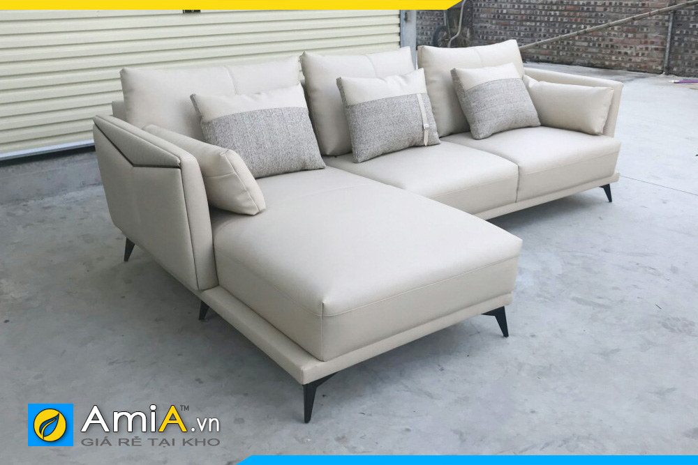Ghế sofa da tay vịn mỏng hiện đại AmiA260
