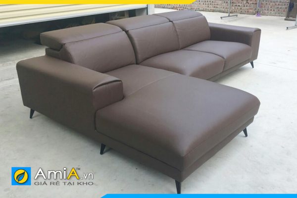 Ghế sofa da phòng khách Bắc Âu AmiA259