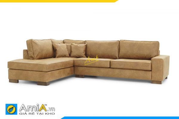 Ghế sofa da góc chữ L AmiA 20141 đẹp giá rẻ