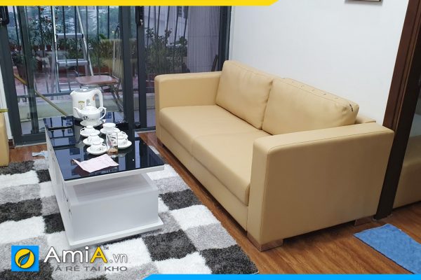 Ghế sofa da văng AmiA276 cho chung cư hiện đại